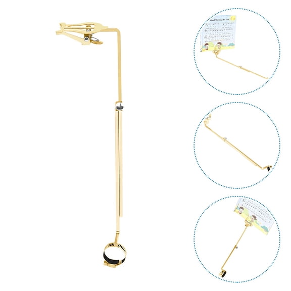 HOMEMAXS Flute Lyre Flip Folder Portable Flute Sheet Music Holder Musical Instrument Accessories Flute Lyre Flute Flip Folder