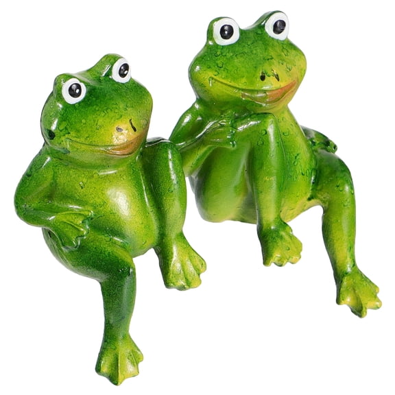 VERDANVERSE Frog Figurines Micro Landscape Decoration Resin 1 Pair Gift for Friends