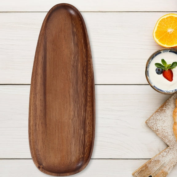 HOMEMAXS Fruits Acacia Wood Plate Flexible Use Tray Versatile Tray 30x12x2CM
