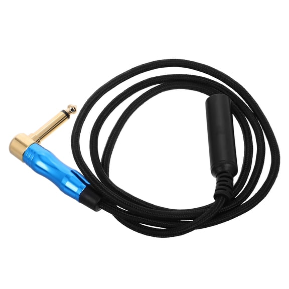 Right Angle 1/4" Male to Female Audio Extension Cable for High Fidelity Sound Transmission 1m