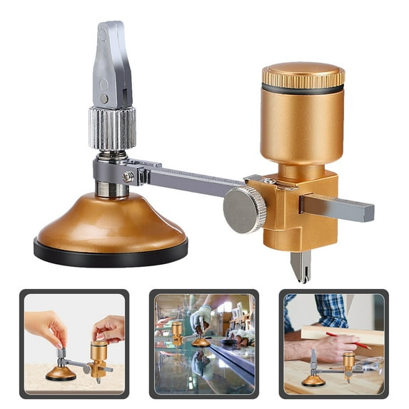 1 Set Circular Cutter for Glass Cutting and Ceramic Work with Polished Metal Lever