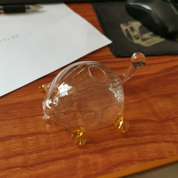 Minkissy Vase Transparent Turtle Flowerpot 1Pcs