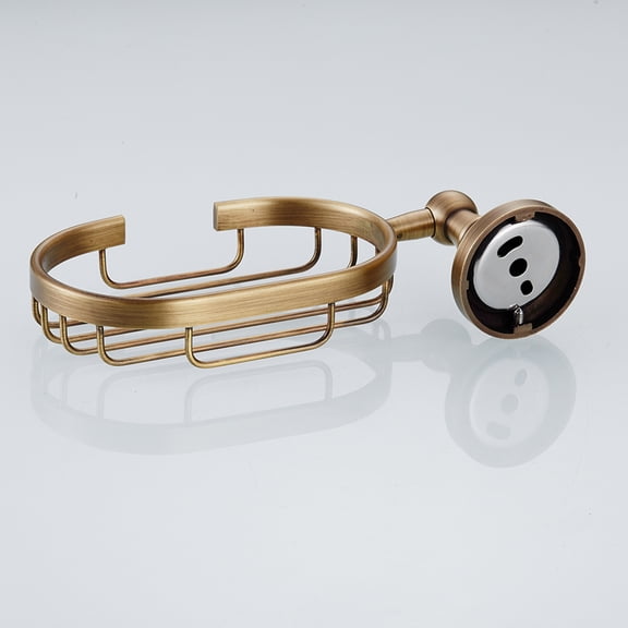 Minkissy Wall Mounting Soap Storage Copper Golden 1Pack