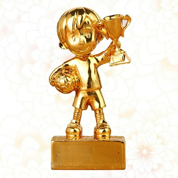 HOMEMAXS Golden Football Trophy Award for Ceremony with Creative Design and EcoFriendly Synthetic Resin, 5.5 Inches