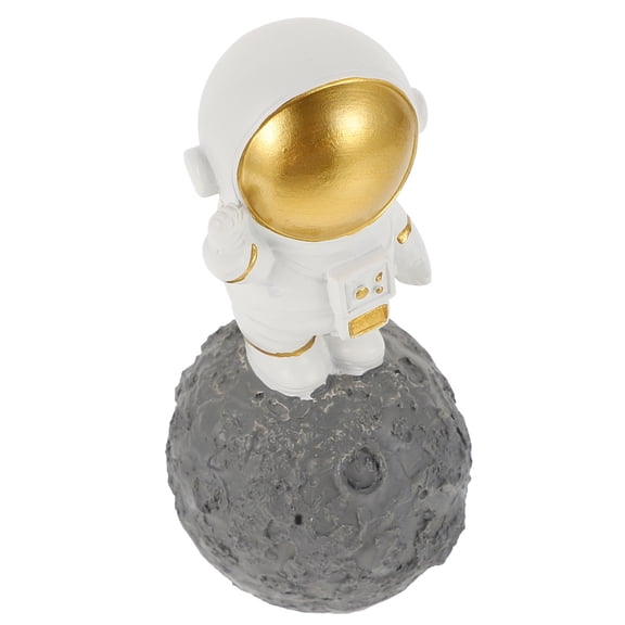 Minkissy Astronaut Ornament Resin Spaceman Figurine Golden 1Pcs Random Style