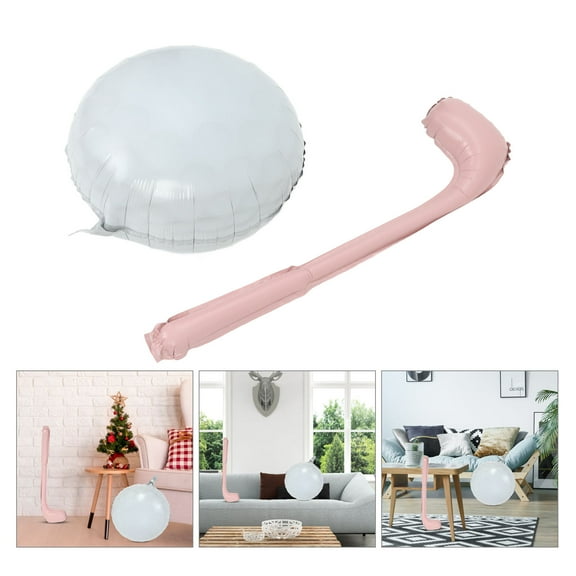 Golf and Tennis Racket Balloon Set for Party 1 Set Assorted Color Aluminum Foil Lightweight Portable