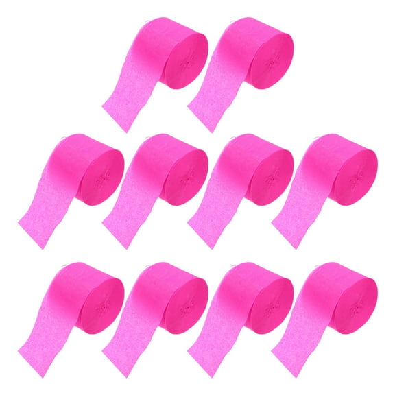 HOMEMAXS Green Paper Crepe Streamers for Decorations 10pcs Boho Wedding Birthday Party Supplies