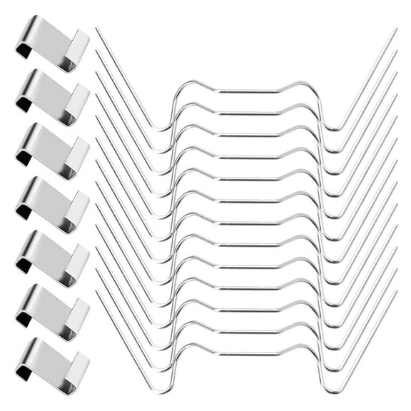 HOMEMAXS Greenhouse Fixing Clamps Leaf Spring Clip Fixtures Outdoor Silver