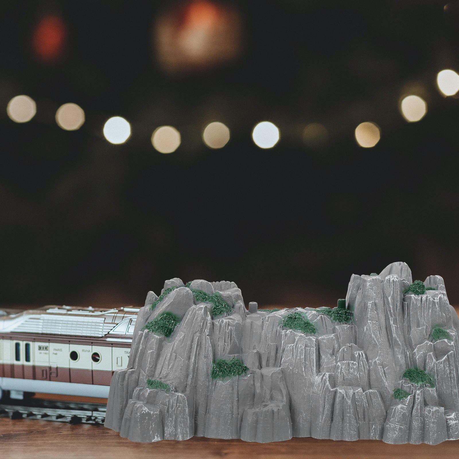 HOMEMAXS Grey Plastic Train Tunnel Toy for Kids to Enhance Imagination and Fun in Model Railway Scenery 7.5 x 3.5 inches