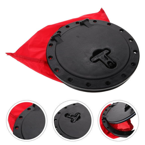 HOMEMAXS HOMEMAXS 8 Inch Kayak Hatch Plate Cover Kit with Storage Bag for Kayak Marine Boat Fishing Rigging Canoe Accessories