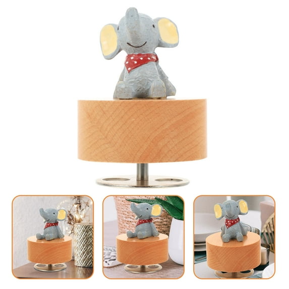 Hand Crank Music Box Decoration Small Size Beautiful Student