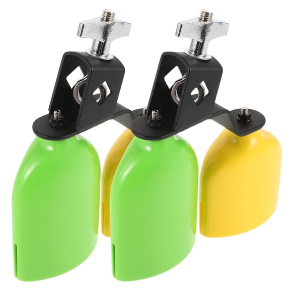HOMEMAXS Handheld Percussion Drum Cowbell with Mount for Travel and Portable