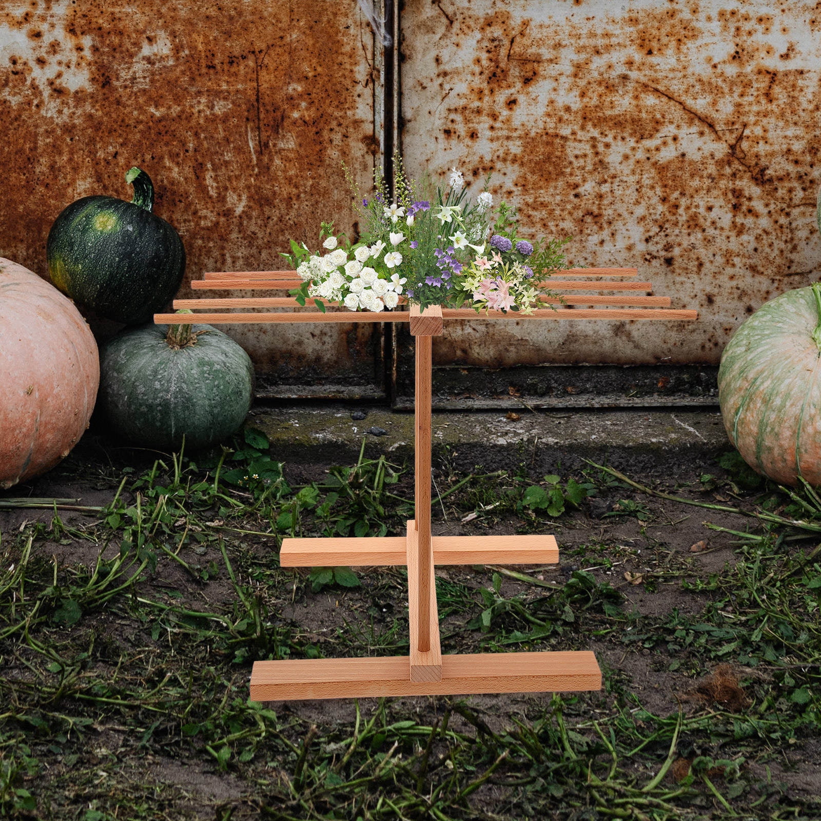 HOMEMAXS Hanging Drying Rack for Plants and Flowers in Beige Synthetic ...