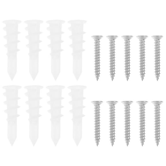 HOMEMAXS Heavy Duty Drywall Anchors and Screws Set for Fixation with Large Threads and Sturdy Plastic Iron Materials