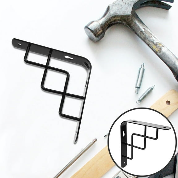 HOMEMAXS Heavy Duty Floating Shelf Bracket Wall Shelf Bracket Thick Wall Corner Bracket Iron Floating Bracket