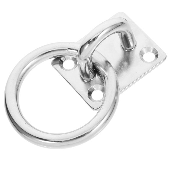 HOMEMAXS Heavy Duty Stainless Steel Eye Plate Hooks for Hanging, 7.5x6x3.2CM, Strong Load Bearing Hardware