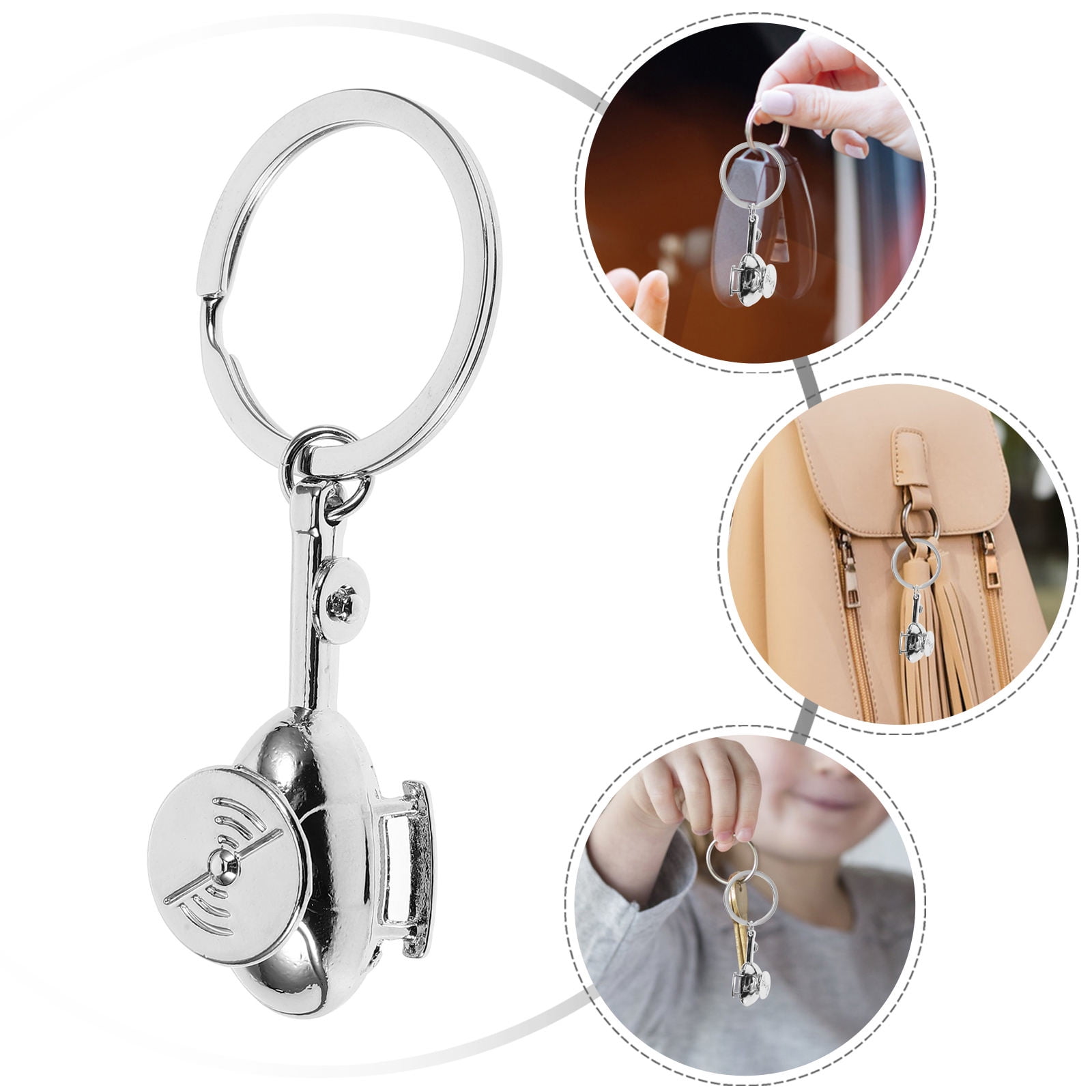 HOMEMAXS Helicopter Keychain Keychains for Backpacks Titanium Aluminum ...