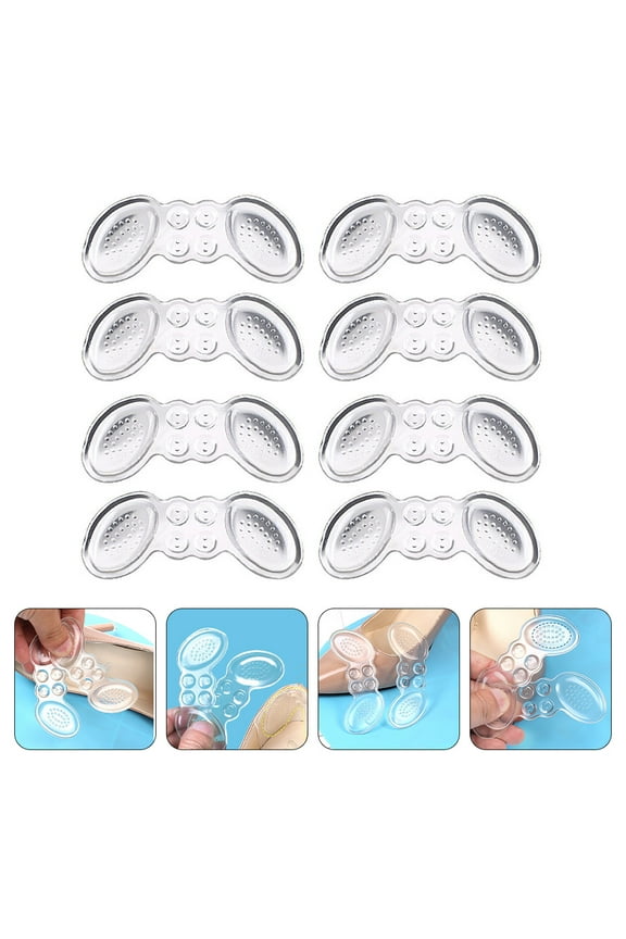 High Heel Protective Sticker Transparent Plastic for Feet Protection Use with Self Adhesive Design 4 Pairs