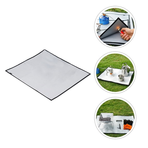 HOMEMAXS  High Temperature Resistant Cloth Insulated Flame Blankets Silver