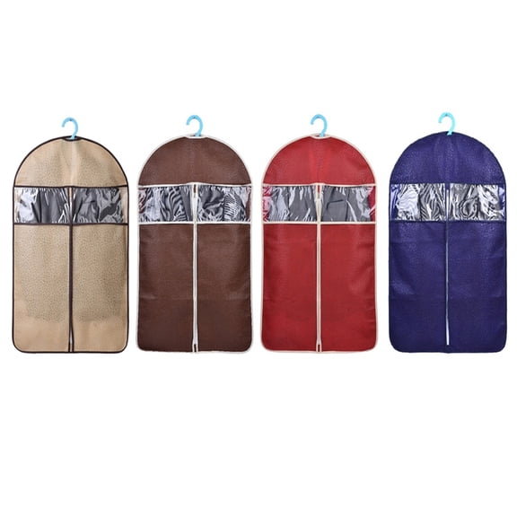 BEADCEST Dark Red Non-Woven Garment Rack Cover 1 Set Clothes Storage Protector