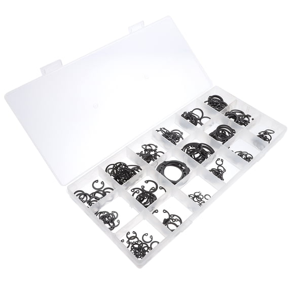 HOMEMAXS 1 Set C-shape Snap Retaining Ring Carbon Steel Washer Internal Shaft Circlip