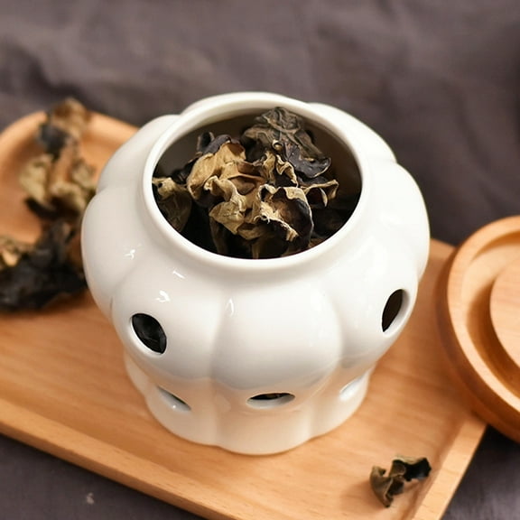 HOMEMAXS  Holder Ceramic Storage Jar Garlic Saver Large Capacity Keeper