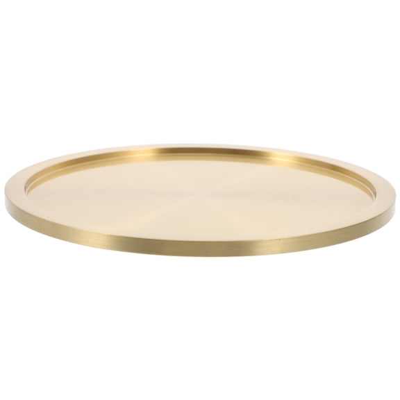 HOMEMAXS Holder Copper Coaster Tea Ceremony Accessory Office 10.00X10.00X0.40CM Golden