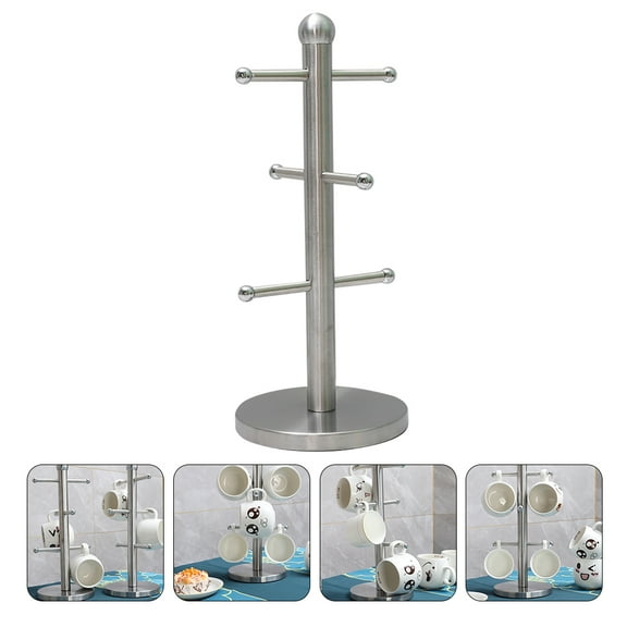 HOMEMAXS  Household Cup Holding Stand Hanging Shelf Holder Mug Storage