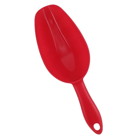 HOMEMAXS Ice Scoop Multi-purpose Plastic Kitchen Scoops Bar Scooper for Canisters Flour Powders Dry Foods Corn Coffee Beans and Pet Food Red
