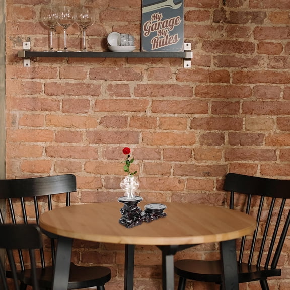 HOMEMAXS Indoor Holder Root Carving Base Thickened Base 20x9cm Coffee