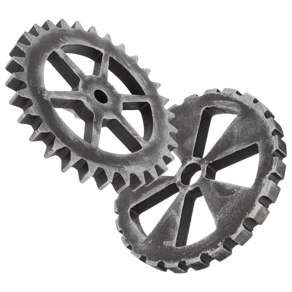 View of HOMEMAXS Industrial Style Wall Art with Vintage Gear Design for Home ...