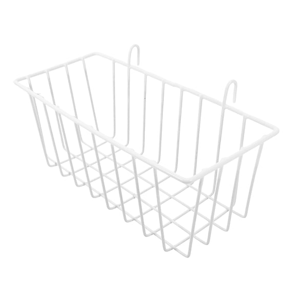 HOMEMAXS Iron Hanging Wire Basket for Wall Grid Panel Hanging Storage Organizer for Wall Grid Panel