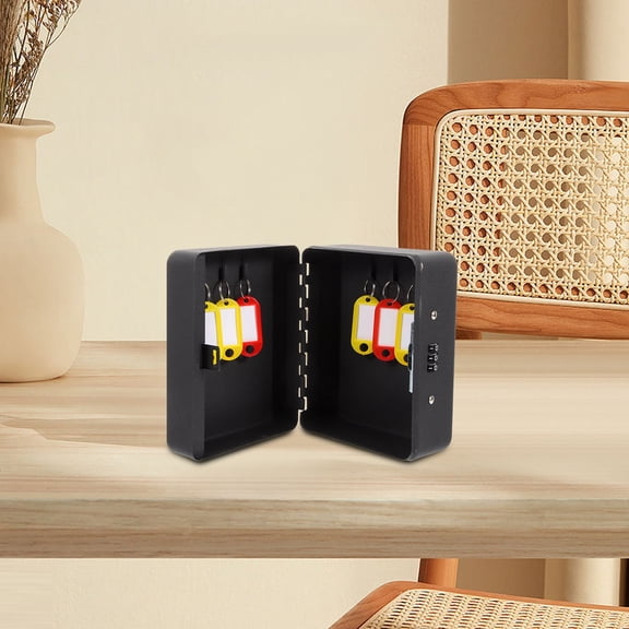 Minkissy Password Key Box Wall Mounted Black 1Pack