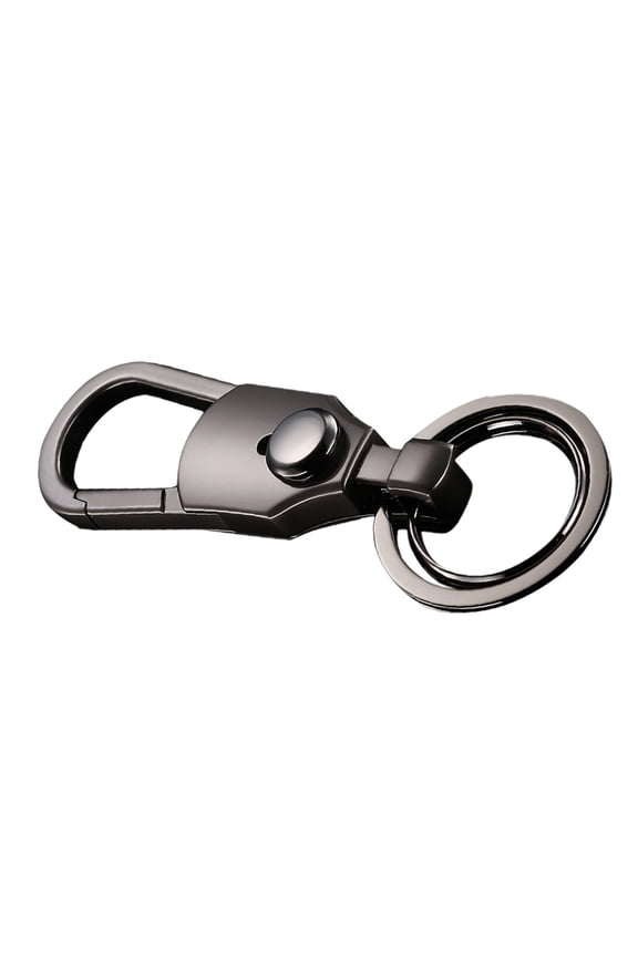 Swivel Key Ring Keychain For Car Keys Black Nickel 1Pack Secure Quick Release Men