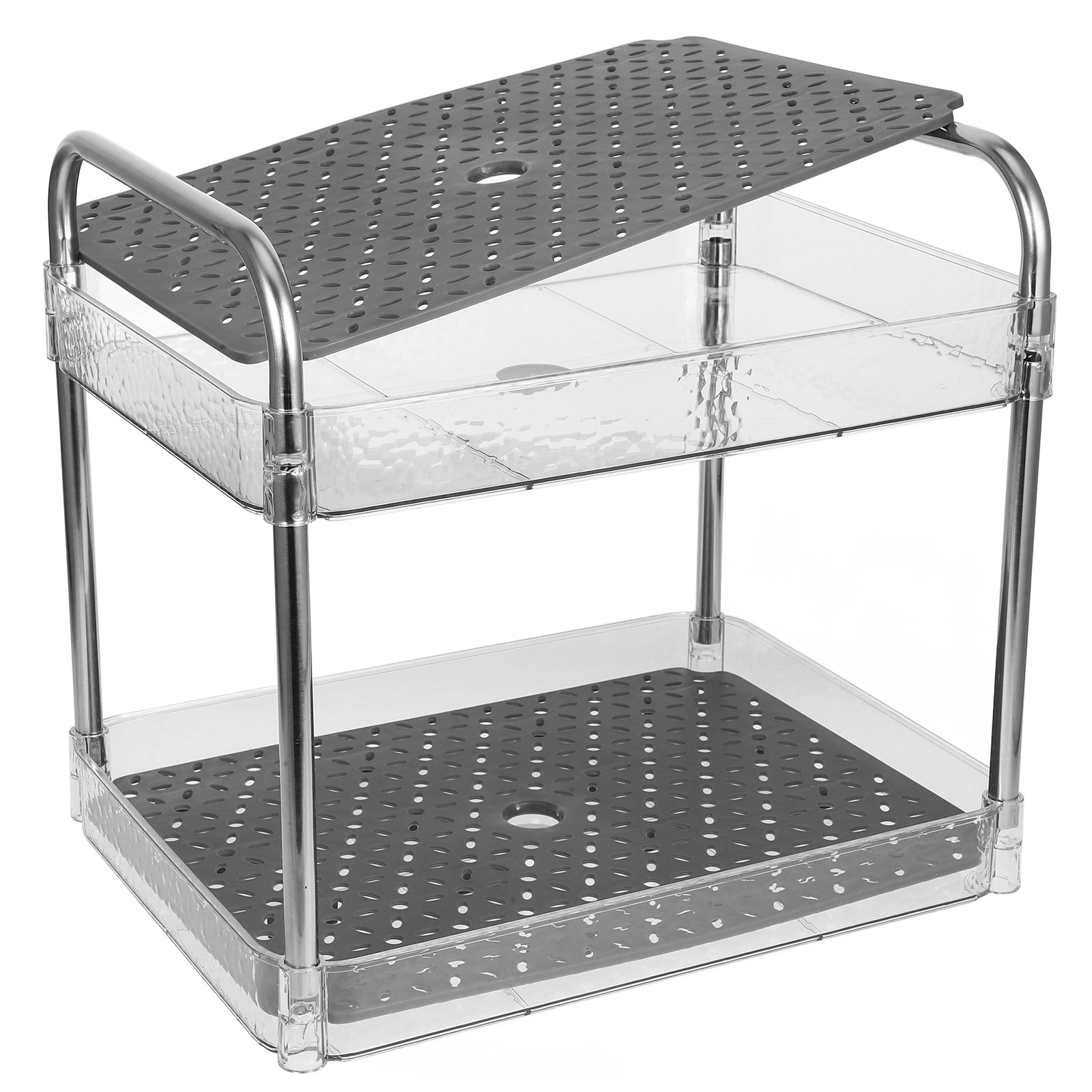 HOMEMAXS Kitchen Counter Drying Rack Double-tier Draining Stand Cutlery ...