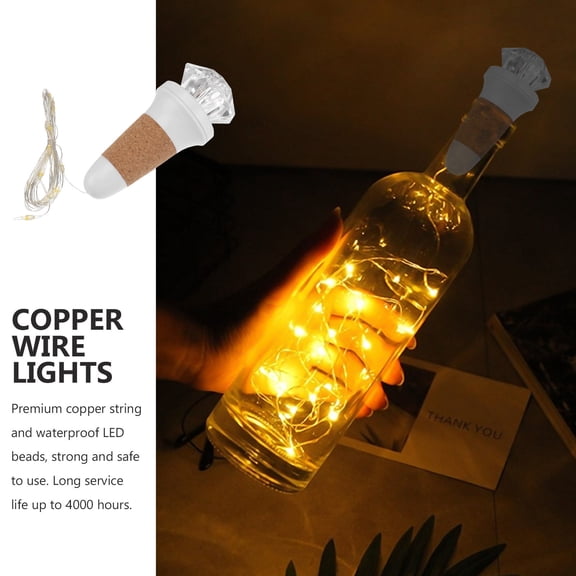 LED Rechargeable Illuminated Wine Bottle Cork Light Creative Romance Cork Light Festival Atmosphere Light (RGB Gradient Light)