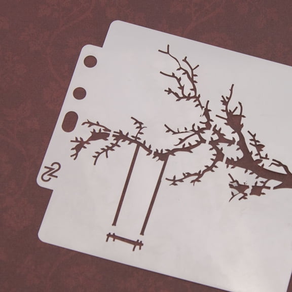 VERDANVERSE Tracing Stencils For Drawing Painting Template Grey PET 1Set 5.5x5.1x0.08in