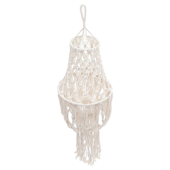 jojofuny Rustic Macrame Pendant Lampshade Cotton Rope 1Pack 41.7x11.8x11.8in