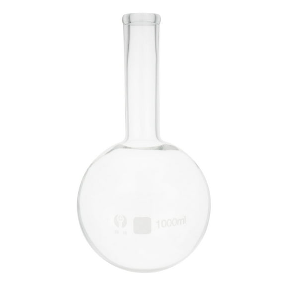 HOMEMAXS Large Chemistry Flask Science Boiling Round Bottom Transparent