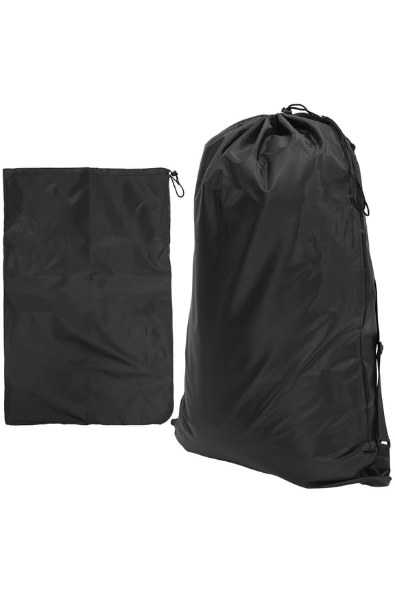Laundry Backpack Foldable Storage Bag Bags for Clothes Student Travel Black