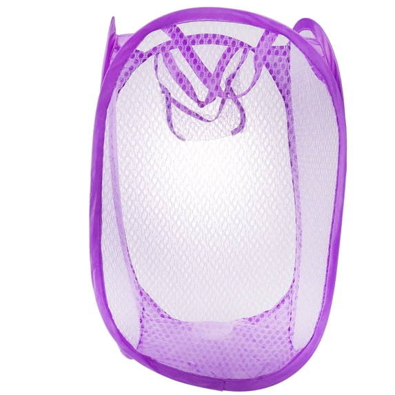 HOMEMAXS Laundry Hamper with Wheels Foldable Basket Easy Open Steel Wire Child