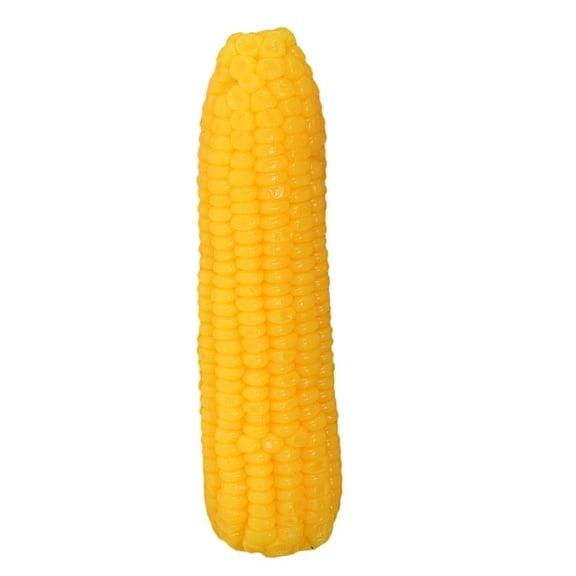 HOMEMAXS Lifelike Simulation Corn Model PVC Artificial Vegetable Decor for Kids Yellow 7.5 x 2.5 inches