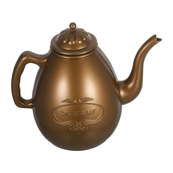 HOMEMAXS Light Brown Small Tea Pot Made of Durable Plastic for Daily Use with Comfortable Long Handle 0.5L