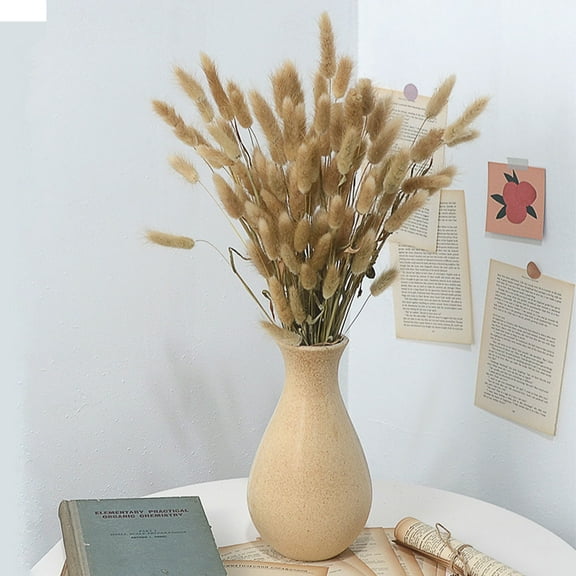 HOMEMAXS Light Yellow Retro Wooden Vase for Home Use and Safe Creative Design Fashionable Home Decoration