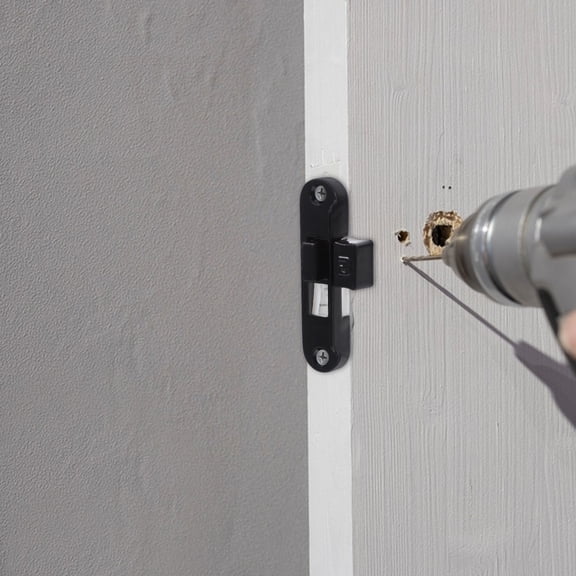 jojofuny 1Set Black Crescent Window Sash Lock for Sliding Doors Reliable Security