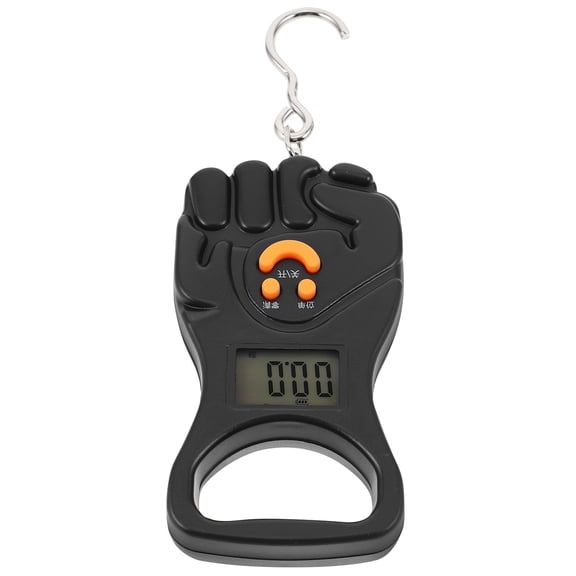 HOMEMAXS Portable Handheld Luggage Scale with Hook for Travel Made of Durable Plastic Black Color 7.5 x 3.5 inches