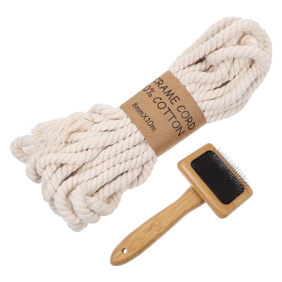 HOMEMAXS Macrame Cord Wall Hanging Crafts Woven Rope Home DIY Kit With Tassel Brush