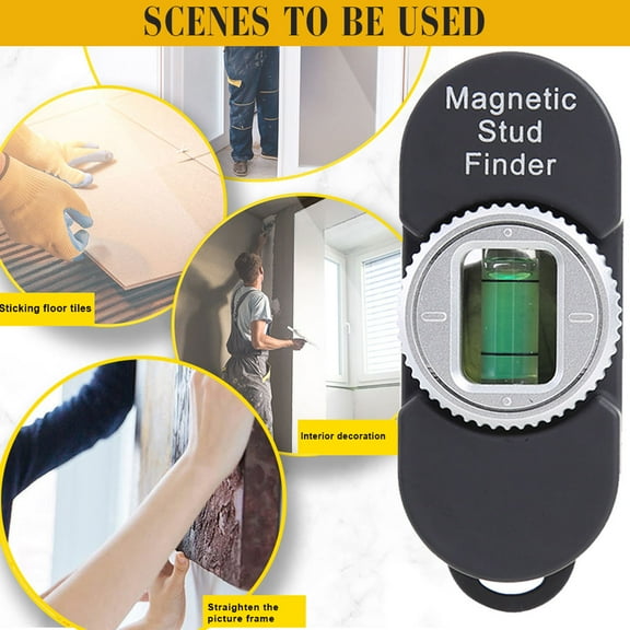 HOMEMAXS Magnetic Finder for Home Use Detects Screws and Nails in Studs No Batteries Required Black