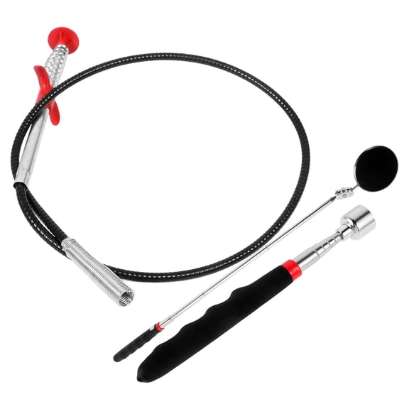 HOMEMAXS Telescoping Magnetic Pickup Tool with Adjustable Inspection Mirror for Easy Work and Retrieval