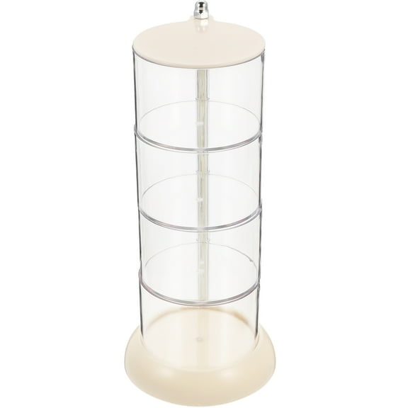 HOMEMAXS  Makeup Blender Case Cosmetic Puff Holder Moisturizer Countertop Organizer Travel Miss White